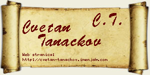 Cvetan Tanackov vizit kartica